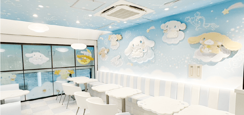 シナモロールカフェ大阪VIPルーム