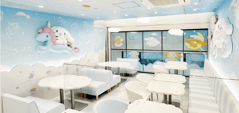 シナモロールカフェ大阪VIPルーム